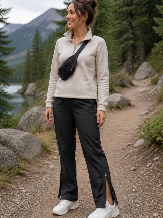 MEC Pants - 532 - MEC Black Performance Pants | Women's Athletic Travel Outdoor Pants | Zips